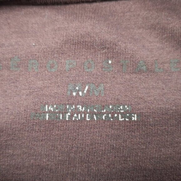 Aeropostale Men's Size Medium Burgundy Drawstring Scuba Hoodie - Picture 3 of 11